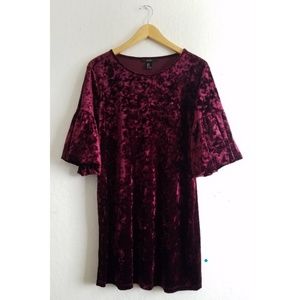 NWOT Forever 21 Velvet Mini Dress